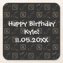 Bday Black Guld Zodiac Scorpio Astrology Stjärntec