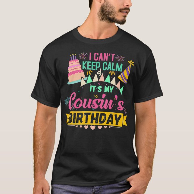 Bday Party Shirt... Jag kan inte behålla Lugn mina T Shirt (Framsida)