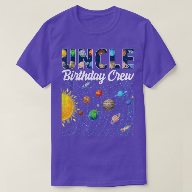 Bday-Rymden Solar-systemet för dagstidning T Shirt (Design framsida)