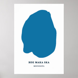 Bde Maka Ska - Minneapolis Vintage Karta Poster