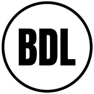 BDL - Hartford/Windsor Locks Classic Round Sticker Runt Klistermärke