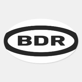 BDR-bilmärke Ovalt Klistermärke
