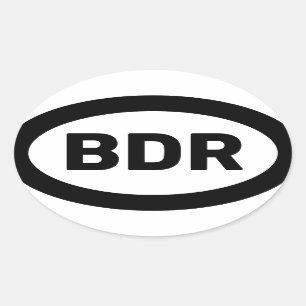 BDR-bilmärke Ovalt Klistermärke