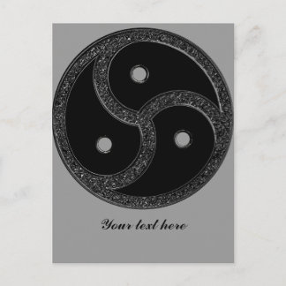 BDSM EMBLEM CHROME - vykort