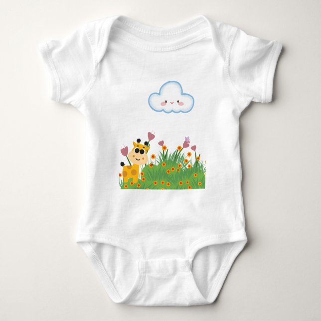 Bdykostymen lycklig dag baby t shirt (Framsida)