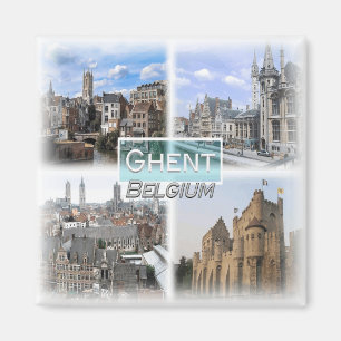 BE0051 Europe, Belgien, Gent, Fridge Magnet