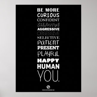 BE 12 Poster stor svart bläck