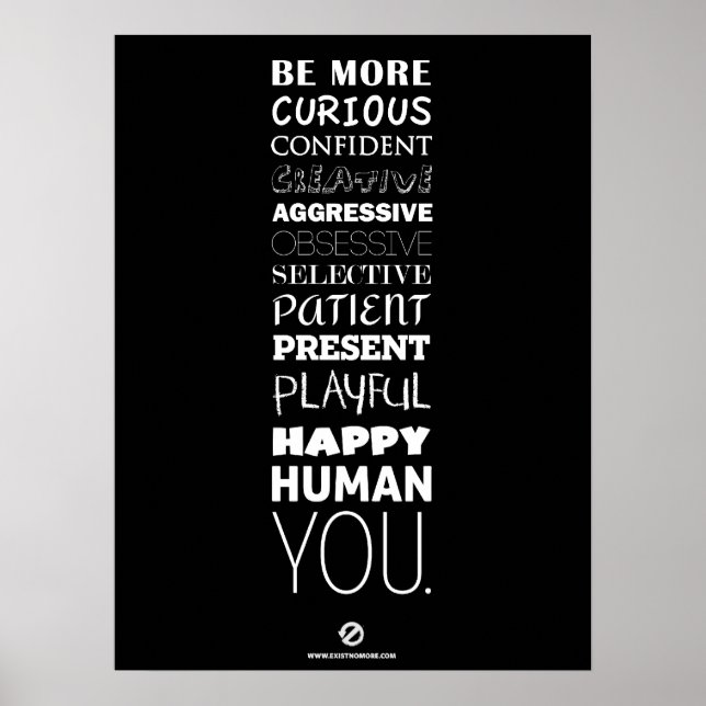 BE 12 Poster stor svart bläck (Framsidan)