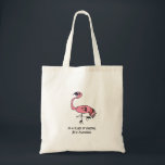 Be A Flamingo Tote Bag Tygkasse<br><div class="desc">Carry encouragement with you everywhere! This cheerful tote bag features a colorful Flamingo alongside the message “In a flock of pigeons, be a flamingo” a playful reminder to stay proud, confident, and uniquely you. Perfect for everyday errands, teacher bags, kids and teens, gifts that uplift. Message can be customized. Designed...</div>