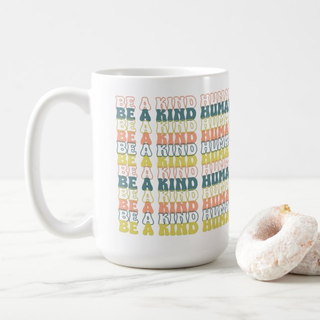 Be a Kind Human Graphic Kaffemugg (Med munk)