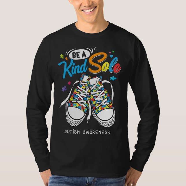 Be A Kind Sole Autism Awareness Puzzle Shoes Men W T Shirt (Framsida)