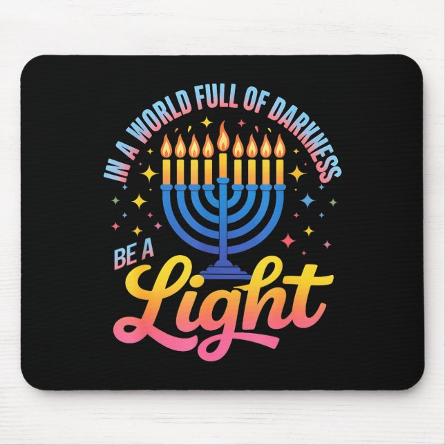 Be A Light Happy Hanukkah Menorah Jewish Gift  Musmatta (Framsidan)