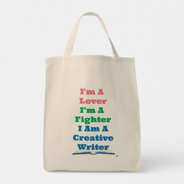 Be A Lover Fighter Creative Writer Author Motto Tygkasse (Baksida)