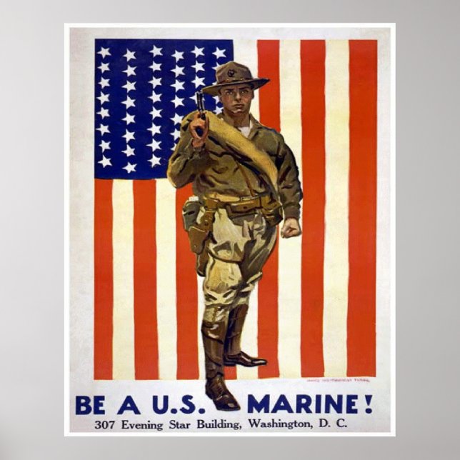 BE A US MARINE POSTER (Framsidan)