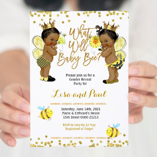 Be African American Gender Reveal bjudan Inbjudningar