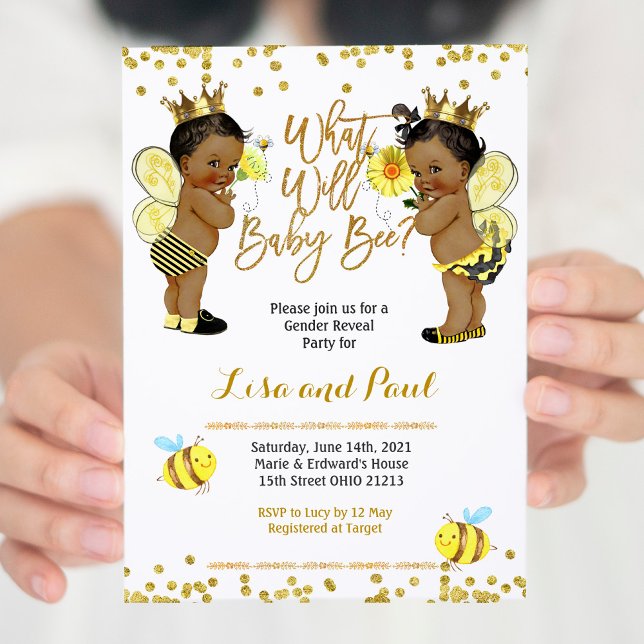 Be African American Gender Reveal bjudan Inbjudningar (Skapare uppladdad)