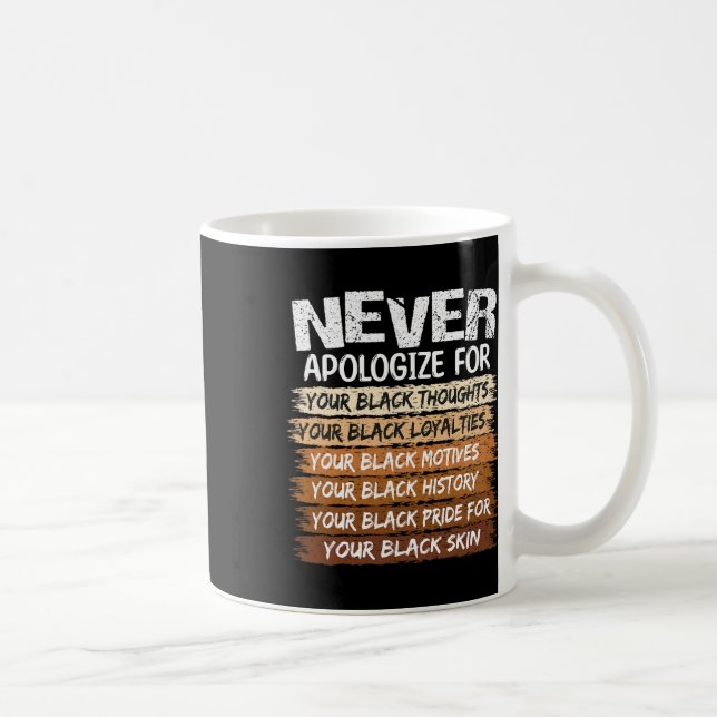 Be aldrig om ursäkt för svart historikmånad Blm Me Kaffemugg (Höger)