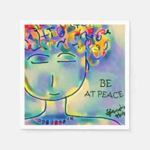 BE AT PEACE - uppsättning med 50 anpassningsbars b Pappersservett
