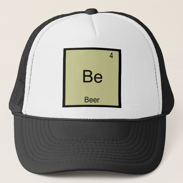 Be - Beer Rolig Kemiskt Element Symbol T-Shirt Keps (Framsida)
