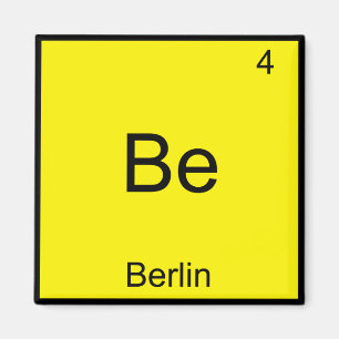 Be - Berlin Funny Chemistry Inslag Symbol T-Shirt Magnet
