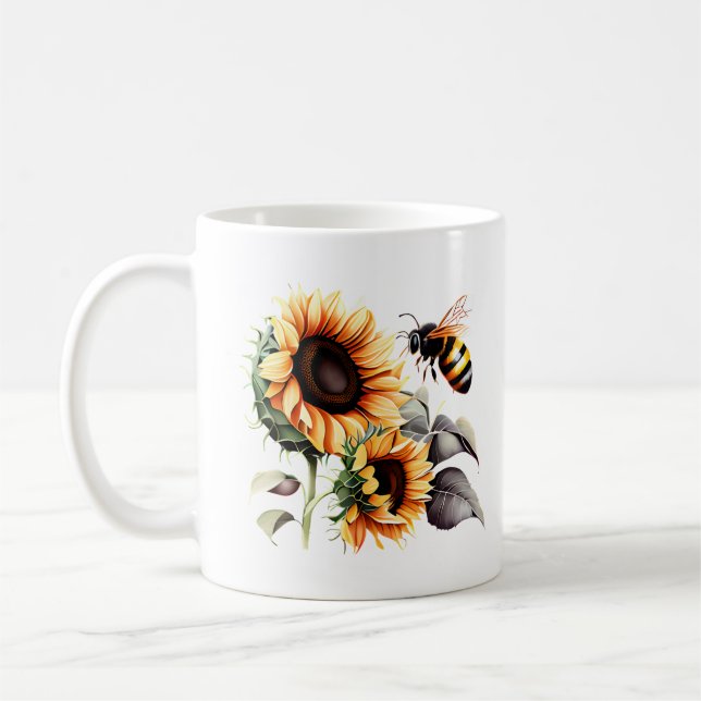 Be Bland solblommor Tee Kaffemugg (Vänster)
