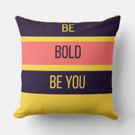 Be Bold — 90s Maximalist Throw Pillow | Retro Bdrm Kudde