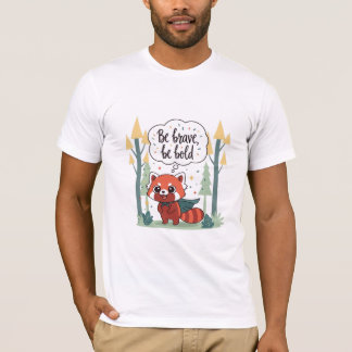 Be Brave, Be Bold - Forest Panda Hero T Shirt