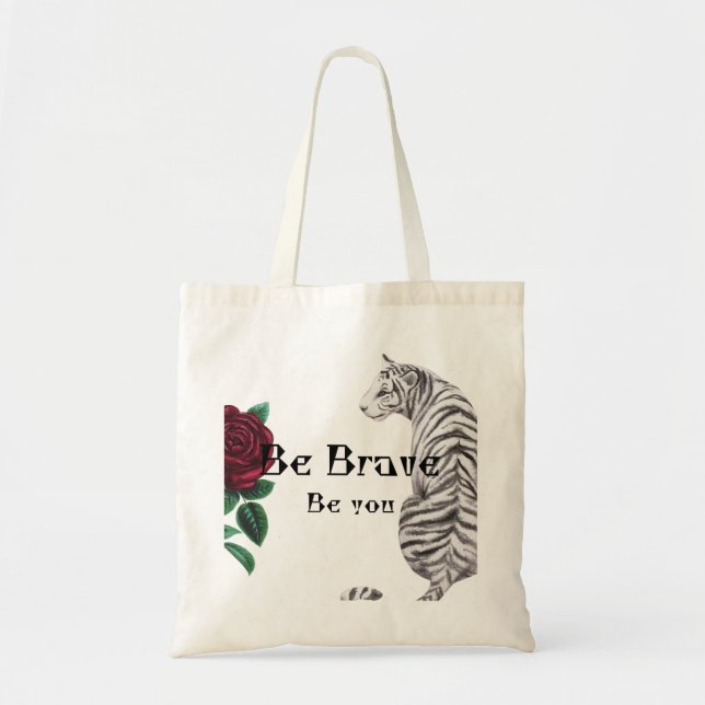Be Brave Women Hoodie Tygkasse (Framsidan)