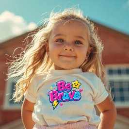Be Brave Y2K Cute Kids Graphic Tee
