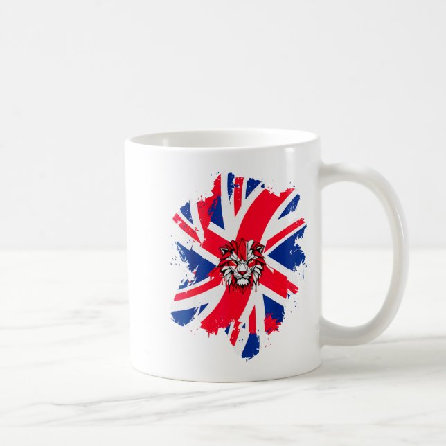 BE British Flagga Förenade kungariket Engli-shirt_ Kaffemugg (Höger)