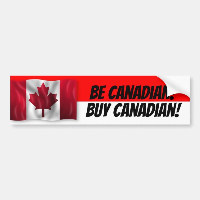 Be Canadian Buy Canadian Bildekal (Framsidan)