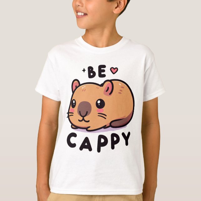 Be Cappy - Cute Capybara T Shirt (Framsida)