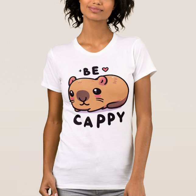 Be Cappy - Cute Capybara T Shirt (Framsida)