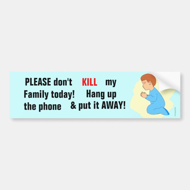 be clipart, gör PLEASE inte, DÖDAN, familjtod… Bildekal (Framsidan)