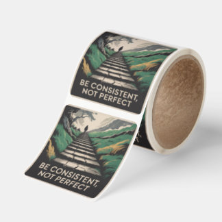 Be Consistent, Not Perfect Fyrkantigt Klistermärke