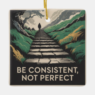 Be Consistent, Not Perfect Julgransprydnad Keramik