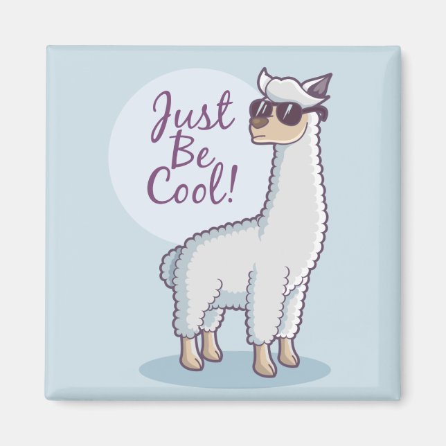 Be Cool Llama Magnet (Framsidan)