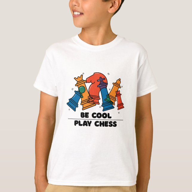 BE COOLA PLAY CHESS T SHIRT (Framsida)