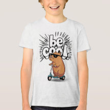 "Be Coola" Scooter Capybara Kids T-Shirt