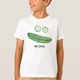 BE-COOLA som Cucumber Funny Watercolor Ansikte T Shirt