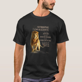Be Courageous Joshua 1 9 Strong Lion Judah Lord P T Shirt