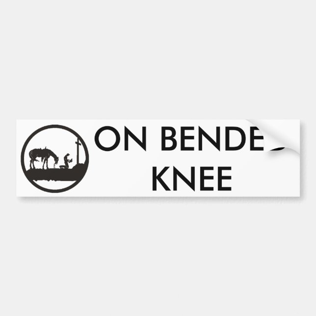 be cowboyen, PÅ BENDED KNÄET Bildekal (Framsidan)