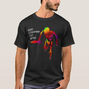 Be Crime do Gay Färg Skeleton LGBT T Shirt