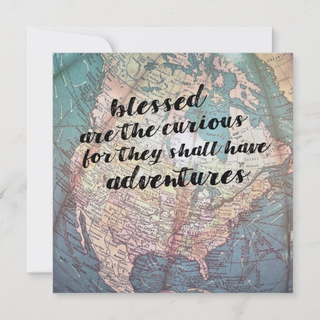 BE CURIOUS 5.25 x 5.25 card Inbjudningar (Framsida)