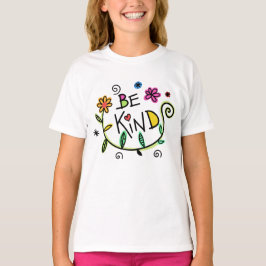 Be Cute Blommigt Trendig Girls T Shirt