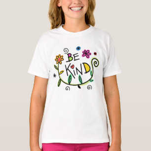 Be Cute Blommigt Trendig Girls T Shirt