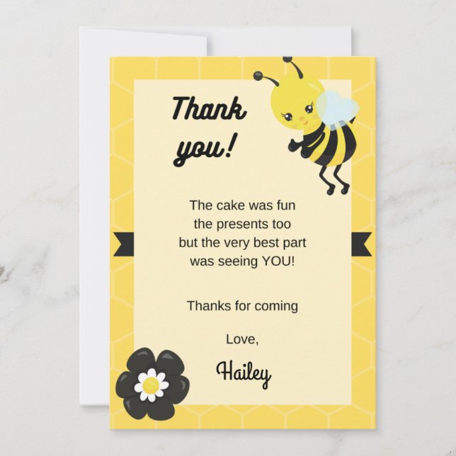 Be-day Party Birthday Tack you Card (Framsida)