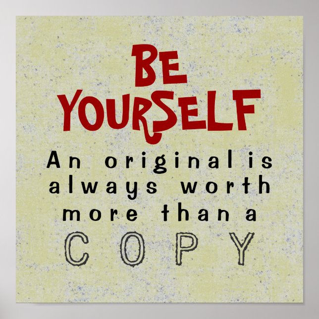 BE DIG - 12 x 12 Poster (arbetsytans alternativ) (Framsidan)