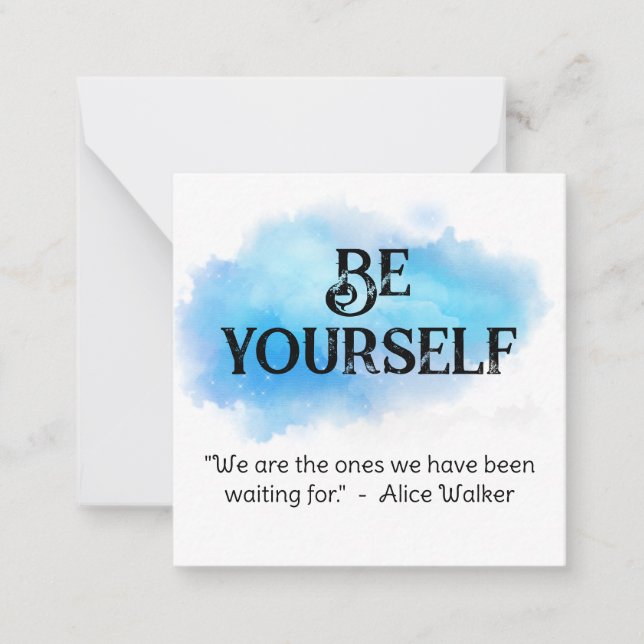 *~* BE DIG AP62 Alice Walker Flat Note Card Anteckningskort (Framsida)