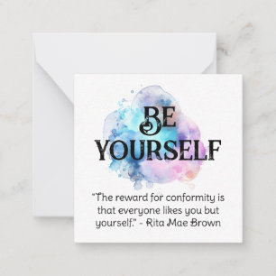 *~* BE DIG AP62 WatercolorSelf Flat Note Card Anteckningskort